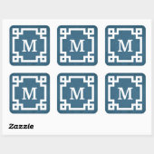Sticker Carré Monogram design (Feuille)