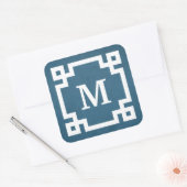 Sticker Carré Monogram design (Enveloppe)