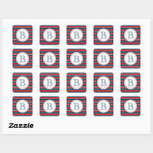Sticker Carré Monogram design (Feuille)