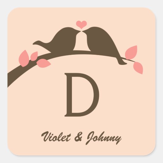 Sticker Carré Monogramme (Devant)