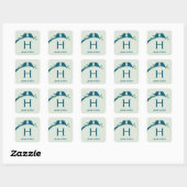 Sticker Carré Monogramme (Feuille)