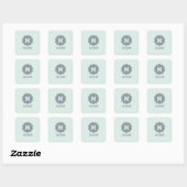 Sticker Carré Monogramme Aleph (Feuille)
