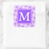 Sticker Carré Monogramme cercles violets motif (Sac)
