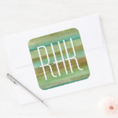 Sticker Carré Monogramme | Champs au printemps I (Enveloppe)