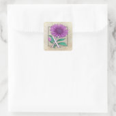 Sticker Carré Monogramme de fleurs Xeranthemum (Sac)