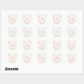 Sticker Carré Monogramme de la Nativité Pastel (Feuille)