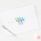 Sticker Carré monogramme de nom INTIAL élégant minimal (Enveloppe)