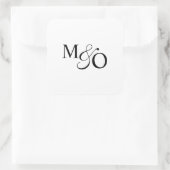 Sticker Carré Monogramme d'esperie de couple (Sac)