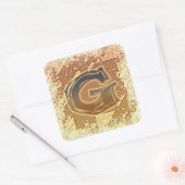 STICKER CARRÉ MONOGRAMME FRAZZLE G (Enveloppe)