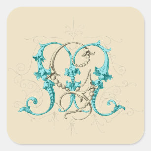 Sticker Carré Monogramme GM MG