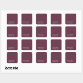 Sticker Carré monogrammé,nom, (Feuille)