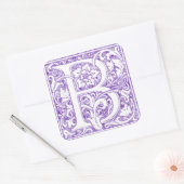 Sticker Carré Monogramme Orné "B" (Enveloppe)
