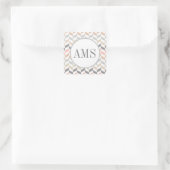 Sticker Carré Monogramme Pastel Herringbone (Sac)