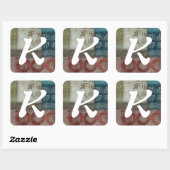 Sticker Carré Monogramme | Patrimoine Abstrait II (Feuille)