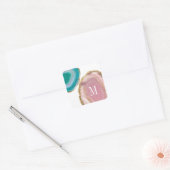 Sticker Carré Monogramme | Pierres Gem I (Enveloppe)