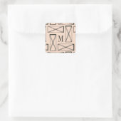 Sticker Carré Monogramme | Rectangle géométrique X Design (Sac)