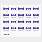 Sticker Carré Monogramme Royal Blue Elegance (Feuille)