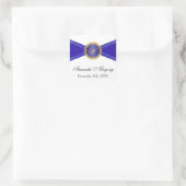 Sticker Carré Monogramme Royal Blue Elegance (Sac)