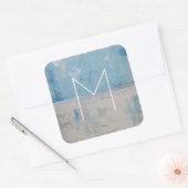 Sticker Carré Monogramme | Silver Aura (Enveloppe)