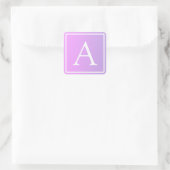 Sticker Carré Monogramme simple | Ombre subtil rose/violet (Sac)