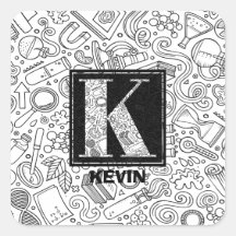 Monogramme sur mesure scientifique - Lettre K