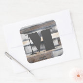 Sticker Carré Monogramme | Terre et fumée I (Enveloppe)