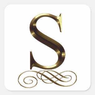 Sticker Carré monogramme VIP Gold"S"