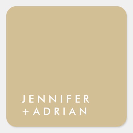 Sticker Carré monogrammed, nom, (Devant)