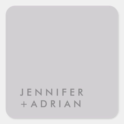 Sticker Carré monogrammed, nom, (Devant)