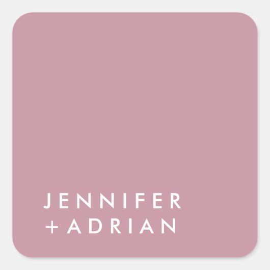 Sticker Carré monogrammed, nom, (Devant)