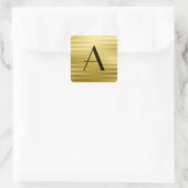 Sticker Carré Monogrammes Art Déco Gold Satin (Sac)