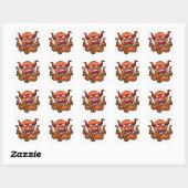 Sticker Carré Monster (Feuille)