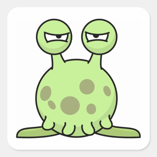 Sticker Carré Monster Alien (Devant)