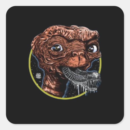 Sticker Carré Monster Alien (Devant)
