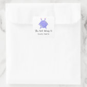 Sticker Carré Monster - Ce livre appartient à (Sac)