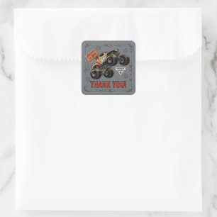 Sticker Carré Monster Jam - Anniversaire de Monster Mutt