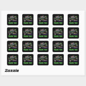 Sticker Carré Monster Jam Grave Digger Merci (Feuille)