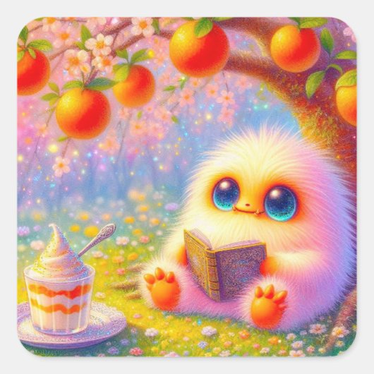 Sticker Carré Monster Reader (Devant)