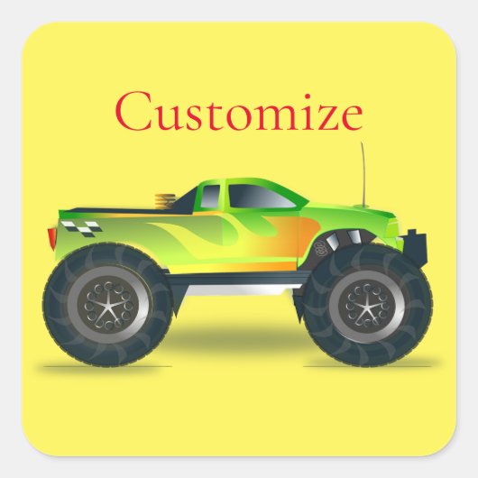 Sticker Carré Monster Truck Thunder_Cove (Devant)
