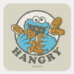 Sticker Carré Monstre de cookies vintages  