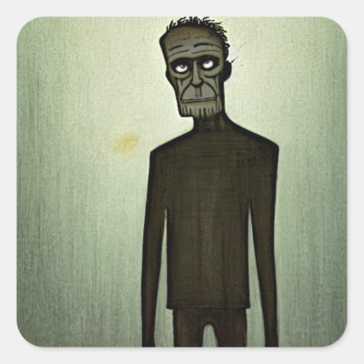 Sticker Carré monstre Frankenstein (Devant)
