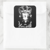 Sticker Carré Monstre gothique décoration architecturale antique (Sac)