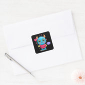 Sticker Carré Monstre mignon (Enveloppe)