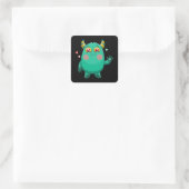 Sticker Carré Monstre mignon (Sac)