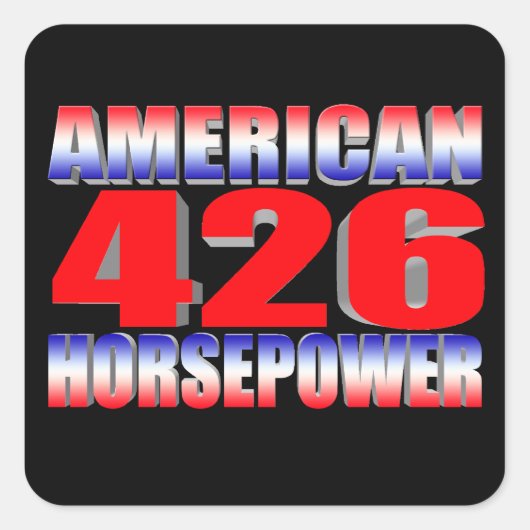 Sticker Carré monstre mopar 426 (Devant)