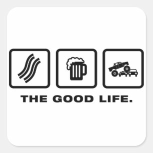 Sticker Carré Monstres