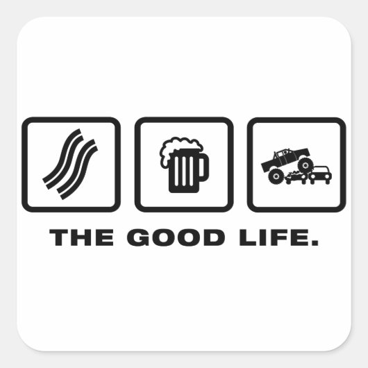 Sticker Carré Monstres (Devant)