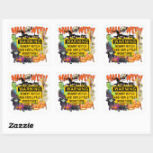 Sticker Carré Monstres d'Halloween (Feuille)