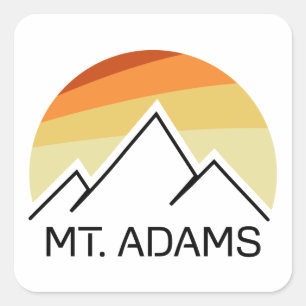 Sticker Carré Mont Adams New Hampshire Retro