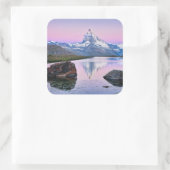 Sticker Carré Mont Cervin en Zermatt, Suisse (Sac)